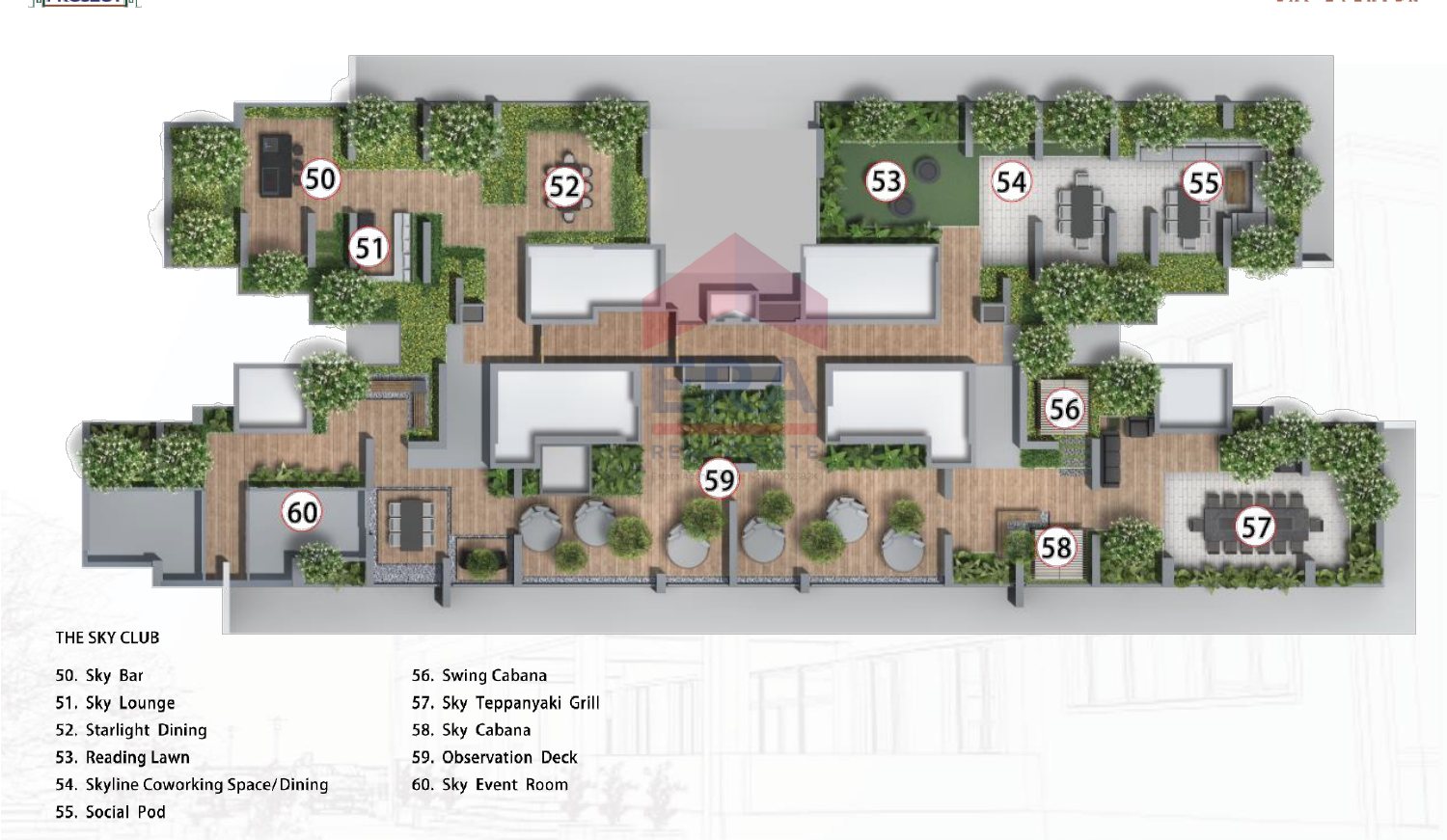 The Sky Club, 24th storey plan