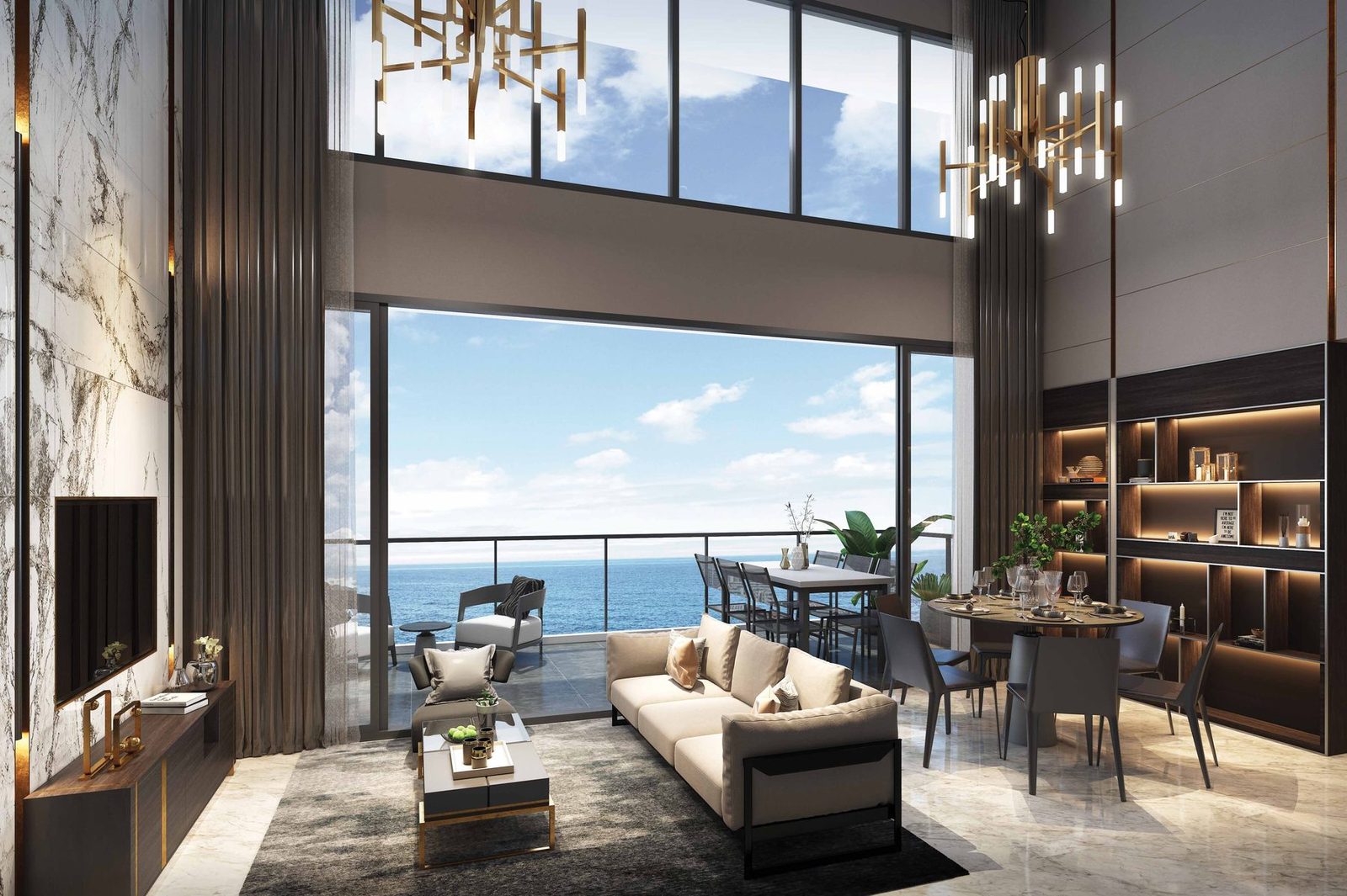 High-ceiling living room (artist’s impression)