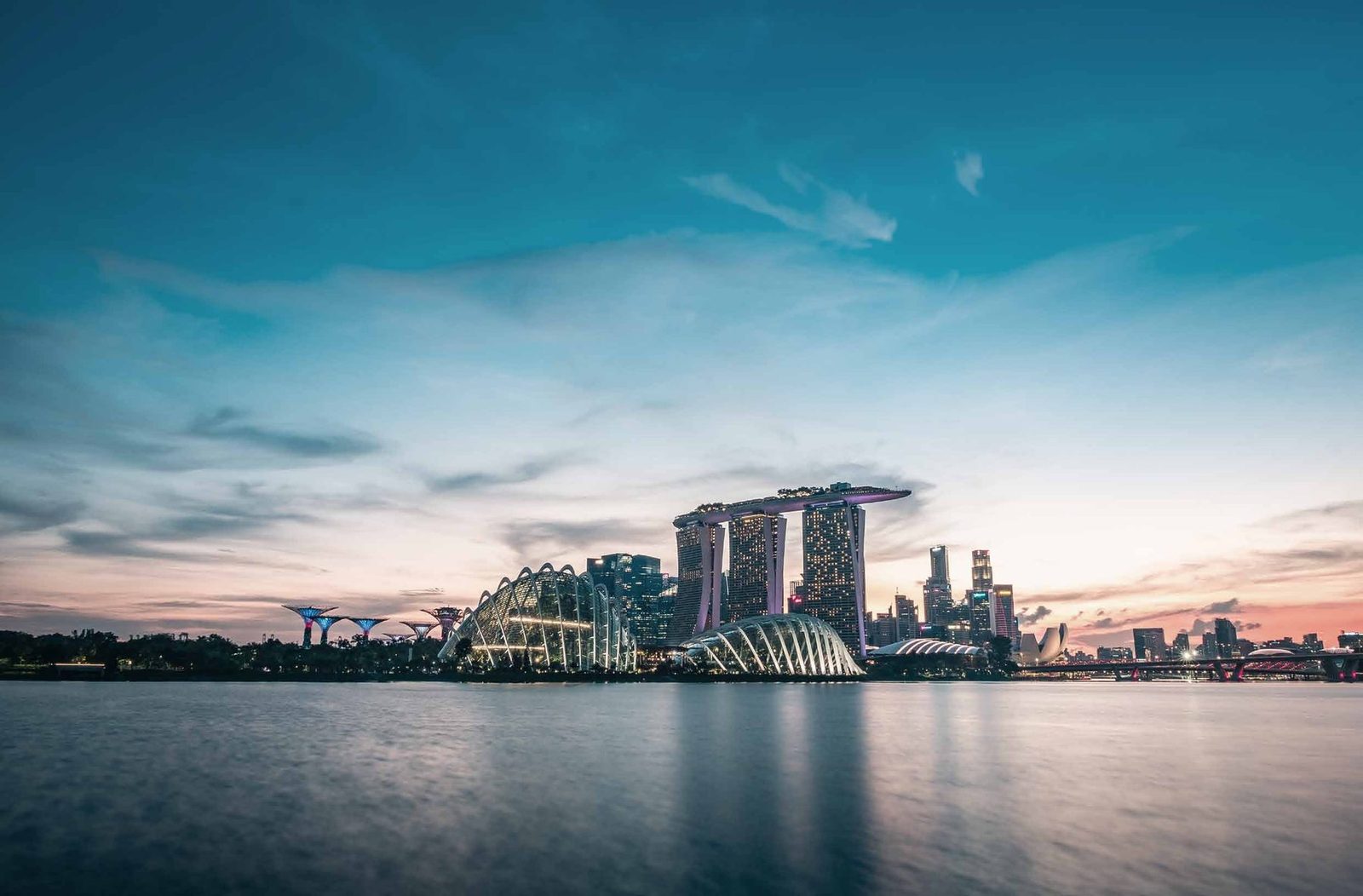 Marina Bay skyline nearby