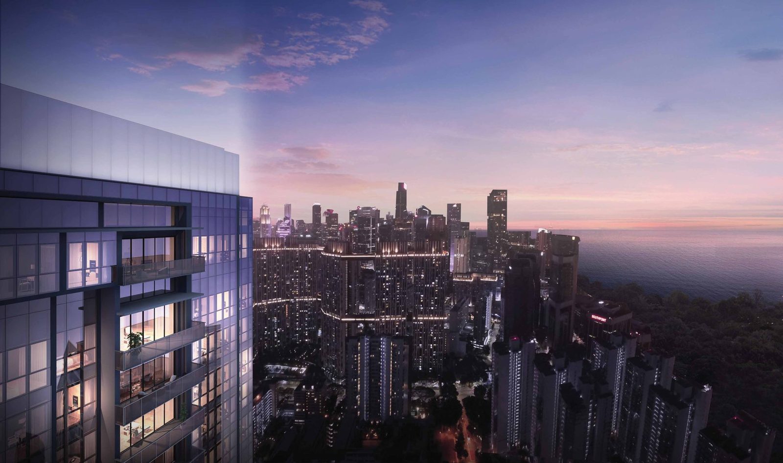 Dusk view from the tower (artist’s impression)